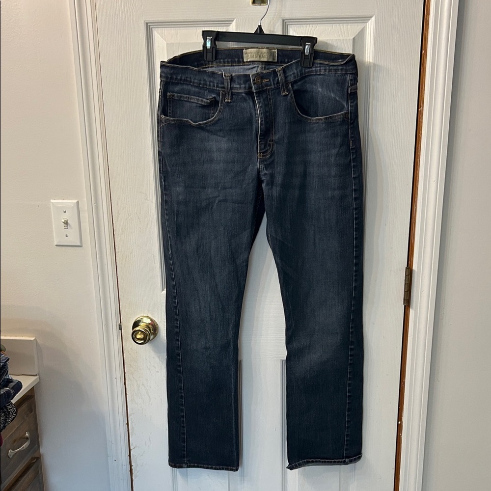 Wrangler Men's Deep Indigo Straight Jeans